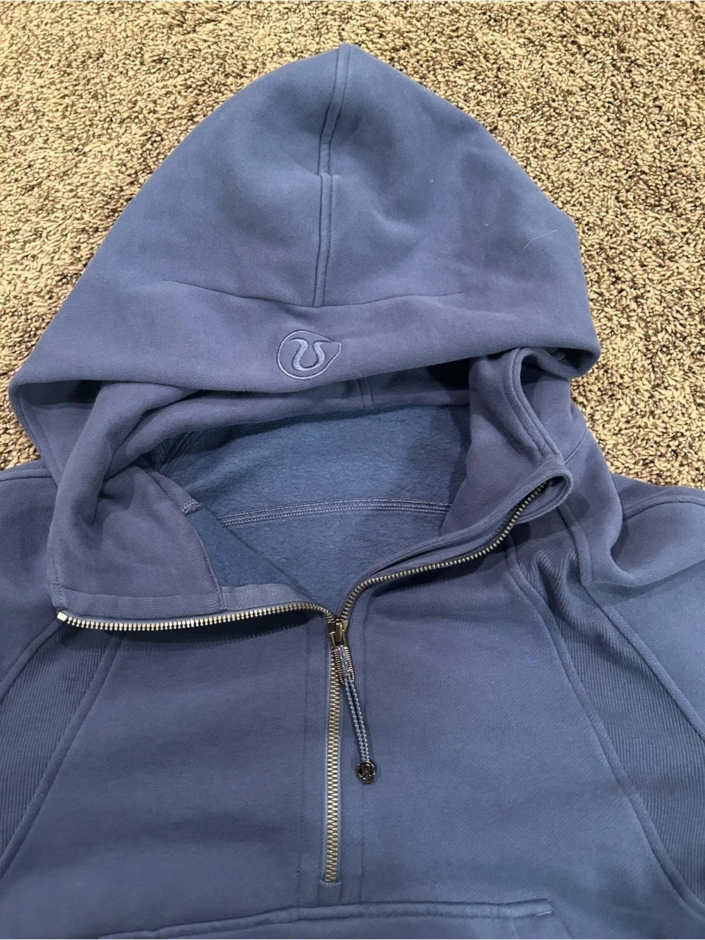 Blue lululemon Quarter-Zip Hooded Sweatshirt - Picture 2 of 3